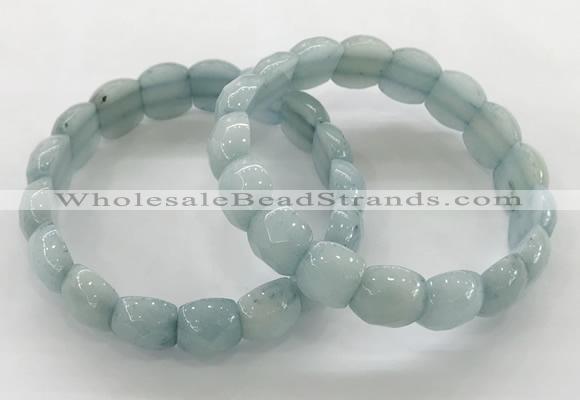 CGB3461 7.5 inches 10*14mm faceted oval imitation aquamarine bracelets