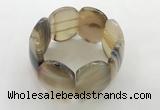 CGB3490 7.5 inches 30*40mm oval agate gemstone bracelets