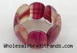 CGB3494 7.5 inches 30*40mm oval agate gemstone bracelets