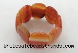 CGB3495 7.5 inches 30*40mm oval agate gemstone bracelets