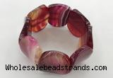 CGB3502 7.5 inches 30*40mm oval agate bracelets wholesale