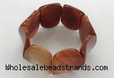 CGB3503 7.5 inches 30*40mm oval agate bracelets wholesale