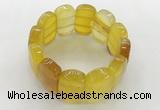 CGB3510 7.5 inches 18*30mm faceted oval agate bracelets