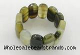 CGB3512 7.5 inches 18*30mm faceted oval agate bracelets