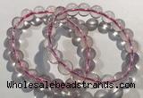 CGB4001 7.5 inches 10mm round rose quartz beaded bracelets