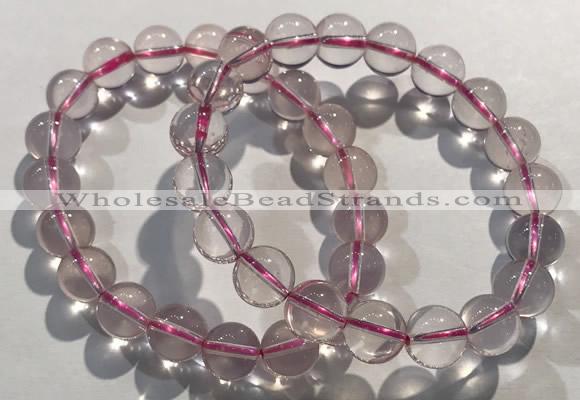 CGB4001 7.5 inches 10mm round rose quartz beaded bracelets