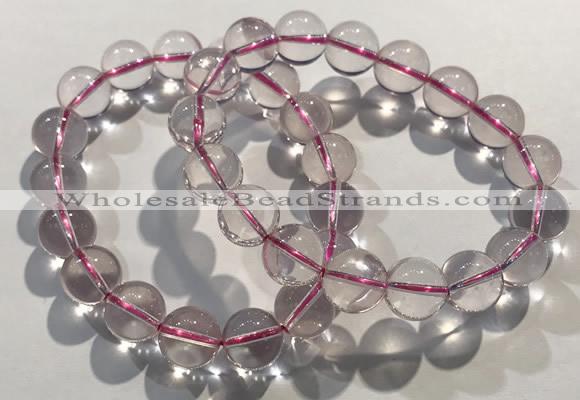 CGB4002 7.5 inches 12mm round rose quartz beaded bracelets