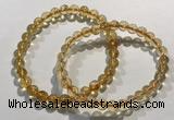 CGB4022 7.5 inches 7mm round citrine beaded bracelets wholesale