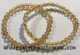 CGB4027 7.5 inches 6mm round citrine beaded bracelets wholesale