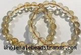 CGB4030 7.5 inches 9mm round citrine beaded bracelets wholesale