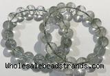 CGB4044 7.5 inches 11mm round green phantom quartz beaded bracelets