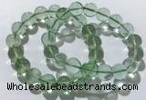 CGB4052 7.5 inches 12mm round green fluorite beaded bracelets