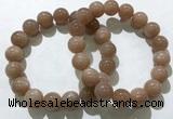 CGB4062 7.5 inches 12mm round sunstone beaded bracelets