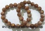 CGB4066 7.5 inches 10mm round sunstone beaded bracelets