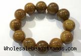 CGB4091 7.5 inches 18mm round golden rutilated quartz beaded bracelets