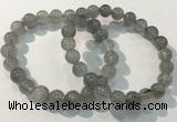 CGB4103 7.5 inches 9mm round rutilated quartz beaded bracelets