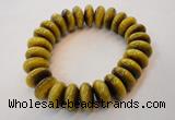 CGB450 8 inches 7*15mm rondelle yellow tiger eye gemstone bracelet wholesale