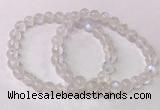 CGB4509 7.5 inches 7mm round white moonstone beaded bracelets