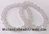 CGB4510 7.5 inches 8mm - 9mm round white moonstone beaded bracelets