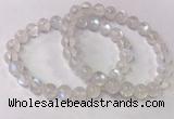 CGB4512 7.5 inches 8mm round white moonstone beaded bracelets