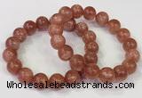 CGB4535 7.5 inches 12mm round golden sunstone beaded bracelets