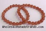 CGB4543 7.5 inches 8mm round golden sunstone beaded bracelets