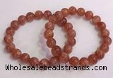 CGB4544 7.5 inches 10mm round golden sunstone beaded bracelets