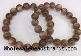 CGB4550 7.5 inches 11mm round sunstone beaded bracelets