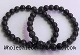 CGB4576 7.5 inches 8mm round black sunstone beaded bracelets