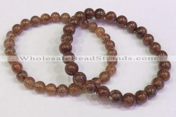 CGB4600 6mm - 7mm round golden rutilated quartz beaded bracelets