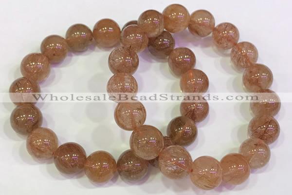 CGB4615 12mm - 13mm round golden rutilated quartz beaded bracelets