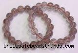 CGB4633 10mm round red rutilated quartz beaded bracelets