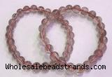 CGB4637 7mm - 8mm round red rutilated quartz beaded bracelets