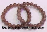 CGB4642 10mm round red rutilated quartz beaded bracelets