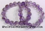 CGB4663 12mm - 13mm round purple phantom quartz beaded bracelets