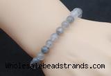 CGB5003 6mm, 8mm round cloudy quartz beads stretchy bracelets