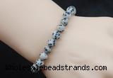 CGB5045 6mm, 8mm round dalmatian jasper beads stretchy bracelets