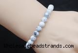 CGB5070 6mm, 8mm round white howlite beads stretchy bracelets