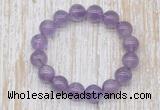 CGB5309 10mm, 12mm round light amethyst beads stretchy bracelets