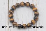 CGB5325 10mm, 12mm yellow tiger eye beads stretchy bracelets