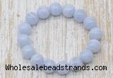 CGB5344 10mm, 12mm round blue lace agate beads stretchy bracelets