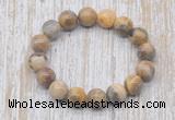 CGB5348 10mm, 12mm round yellow crazy lace agate beads stretchy bracelets