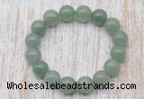 CGB5361 10mm, 12mm round green aventurine beads stretchy bracelets