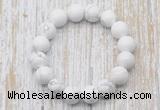 CGB5364 10mm, 12mm round white howlite beads stretchy bracelets