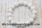 CGB5365 10mm, 12mm round white howlite turquoise beads stretchy bracelets