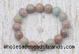 CGB5369 10mm, 12mm round serpentine jasper beads stretchy bracelets