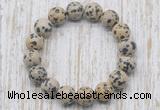 CGB5376 10mm, 12mm round dalmatian jasper beads stretchy bracelets