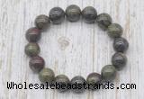 CGB5383 10mm, 12mm round dragon blood jasper beads stretchy bracelets