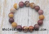 CGB5387 10mm, 12mm round mookaite beads stretchy bracelets