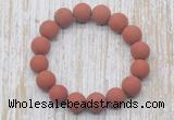 CGB5511 10mm, 12mm round matte red jasper beads stretchy bracelets